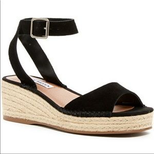 Steve Madden black espadrille wedge Elody sandal